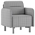Modern Style Velvet Grey Armchair 3D model small image 7