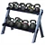 Rugged Gym Dumbbell Rack Stand 3D model small image 1