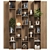 Modular Bookcase Cabinet Shelves 3D 3D model small image 1