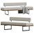 Modern Chic Tuck Bench 3D model small image 2