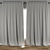 Textured 3D Linen Curtain Model 3D model small image 4