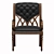 Albion Leather Armchair by Avanti 3D model small image 2