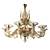 Elegant Murano Glass Chandelier 12 3D model small image 1