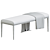 Terra Nellie Bench: Elegant Seating 3D model small image 3