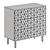 Denver Grey Chest of Drawers 3D model small image 3