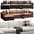 Lakeview 3-Piece Sectional Chaise Sofa 3D model small image 1