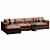 Lakeview 3-Piece Sectional Chaise Sofa 3D model small image 2