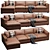 Lakeview 3-Piece Sectional Chaise Sofa 3D model small image 3