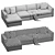 Lakeview 3-Piece Sectional Chaise Sofa 3D model small image 6