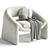 Elegant Armchair Kastaninbaum S975455 3D model small image 5