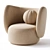 Stylish Rico Swivel Lounge Chair 3D model small image 4