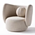 Stylish Rico Swivel Lounge Chair 3D model small image 6