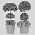 Centimeter Outdoor Plant Set 01 3D model small image 4