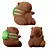 Capibara Plush Toy for Decor 3D model small image 2