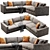 Lakeview Upholstered Corner Sectional Sofa 3D model small image 1