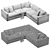 Lakeview Upholstered Corner Sectional Sofa 3D model small image 6