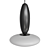 Sleek Black Pendant Light 3D model small image 2