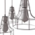 Industrial Loft Metal Chandelier 3D model small image 6