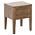 Paris Chic Bedside Table with Drawer 3D model small image 7