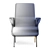 Modern Arflex Delfino Armchair 3D model small image 5