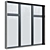 Sleek Handle Modern Windows Kit 3D model small image 4