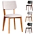 Modern Compact Design Dining Chair 3D model small image 1