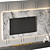 Modern TV Wall Set 2014 3D model small image 3
