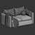 Elegant Modern Mons Wagon Sofa 3D model small image 6