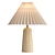 Rustic Beige Wood Table Lamp 3D model small image 1