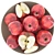 Modern White Bowl Apples Rendered 3D model small image 2