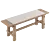 Stylish Hatu Bench by KBH 3D model small image 2