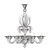 Elegant Murano Glass 8-Light Chandelier 3D model small image 2