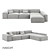 Davis3 Modern Deep Minimalist Sofa 3D model small image 3