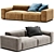 Modern 2 Seater Sofa Elegance 3D model small image 2