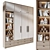 Designer Bookshelf GHS-2552 Ensemble 3D model small image 2