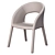 Beige Eco-Leather Dining Chair 3D model small image 1