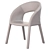 Beige Eco-Leather Dining Chair 3D model small image 10