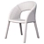 Beige Eco-Leather Dining Chair 3D model small image 12