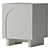 Romer Bedside Table Milk White 3D model small image 1