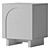 Romer Bedside Table Milk White 3D model small image 2