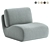 Modern Upholstered Swivel Accent Chair 3D model small image 1