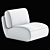 Modern Upholstered Swivel Accent Chair 3D model small image 7