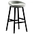 Sleek High Fabric Barstool Option 3D model small image 1