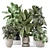 Stylish Indoor Plants Set 2286 3D model small image 1