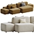 Cosy Island Modular Sofa Set 3D model small image 1