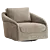 Ezra Swivel Chair Yuma Dove 3D model small image 1