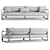 Maro Teak Sofa by Restoration Hardware - 108" Seat 3D model small image 5