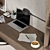 Modern Home Office Wood Desk 3D model small image 3