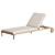 Elegant Wooden Sun Lounger with Wheels 3D model small image 4