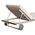 Stylish Outdoor Stainless Steel Sunbed 3D model small image 2